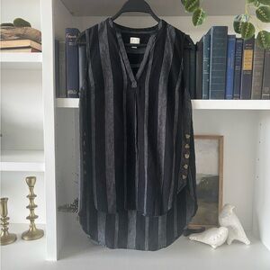a.n.a Black and White Asymmetrical Tunic